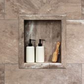 Venetian Marble Shower Niche 14.5x12 Inside | Alita Tile