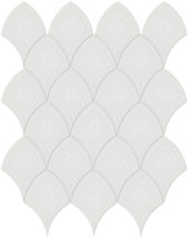 Vintage Grey Glossy Scallop Mosaic | Alita Tile