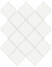 White Glossy Arabesque Mosaic | Alita Tile