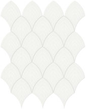 White Glossy Scallop Mosaic | Alita Tile