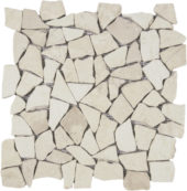 White Mini Opus Interlocking Mosaic Sheet | Alita Tile