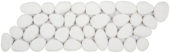 White Reconstituted Pebble Mosaic Interlocking Border | Alita Tile