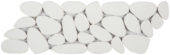 White Sliced Reconstituted Pebble Mosaic Interlocking Border | Alita Tile