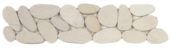 White Xl Sliced Matte Pebble Interlocking Border | Alita Tile