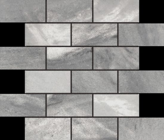 2"x4" Brick Ice Grey Mosaic | Alita Tile