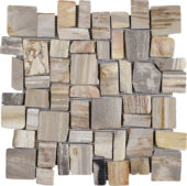 Cubic Fossil Wood Stone Mosaic | Alita Tile