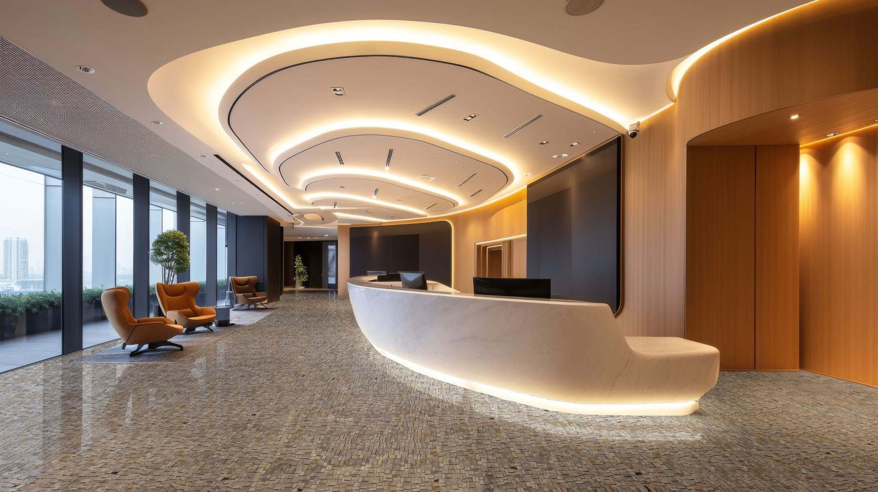 Cubic Fossil Wood Stone  | Alita Tile