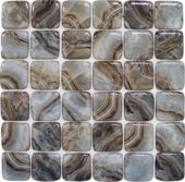 Glass Square Grey Beige Mix Marble Pattern Mix Mosaic | Alita Tile