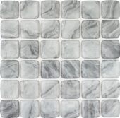 Glass Square Light Grey Marble Pattern Mix Mosaic | Alita Tile