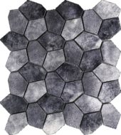 Hexagon Aluminum Mix Grey 11.4"x12.2" | Alita Tile