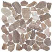 Mini Opus Matte Beige Brown Marble Stone Interlocking | Alita Tile