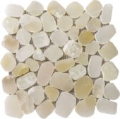Onyx Light Beige Pebble Mosaic 12"x12" | Alita Tile