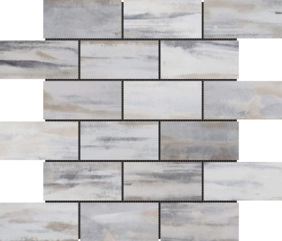 Slate Stone Beige Glazed Ceramic 2"x6" Brick | Alita Tile