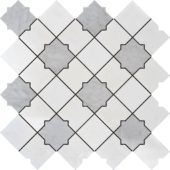 Star & Square White & Grey Mix Marble | Alita Tile