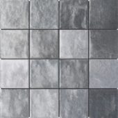 Zellige Glazed Ceramic Grey Mix 3"x3" | Alita Tile