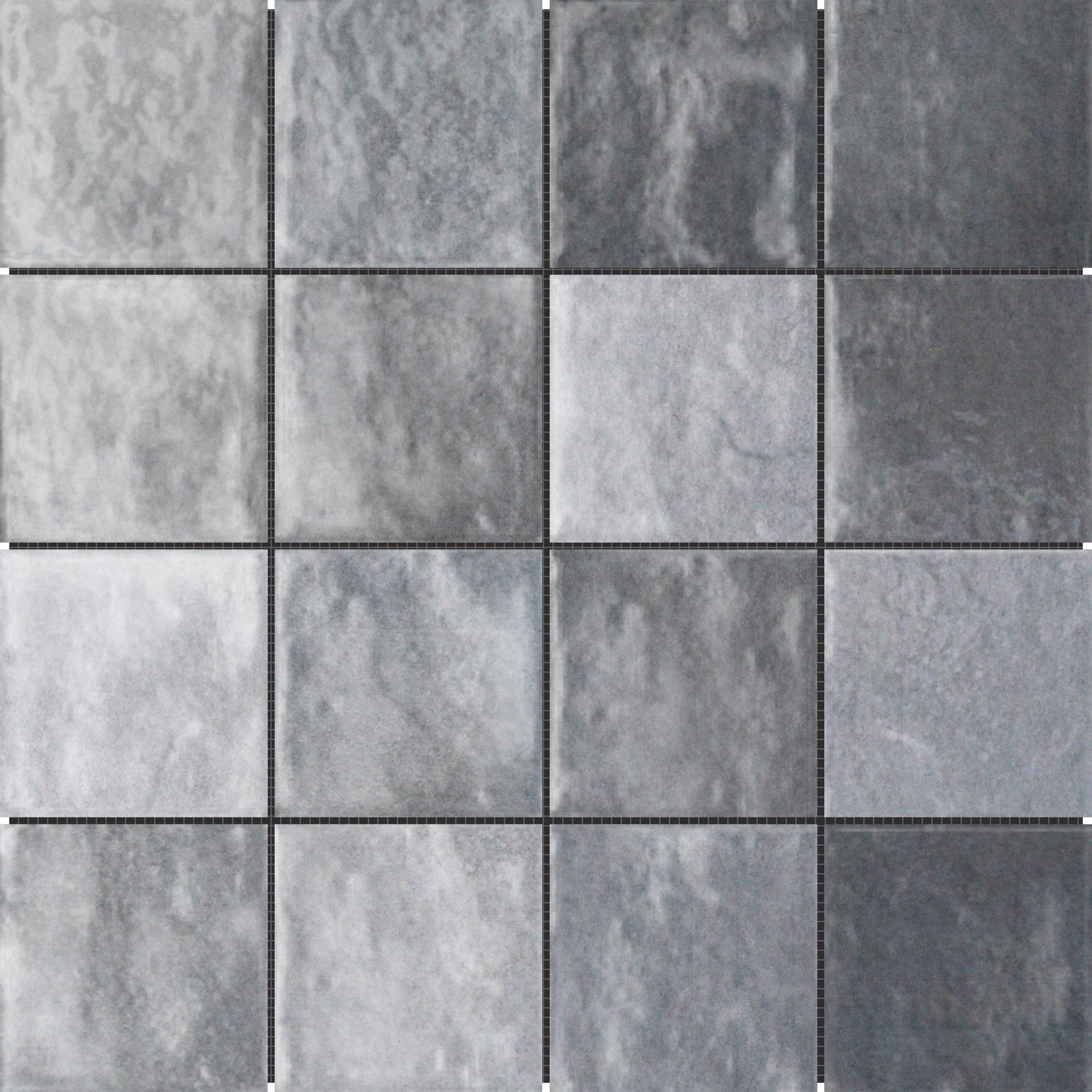Zellige Glazed Ceramic Grey Mix 3"x3"