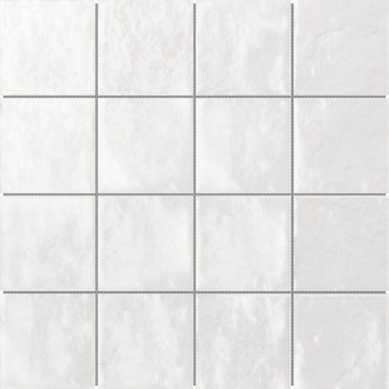 Zellige Glazed Ceramic White 3"x3" Mosaic