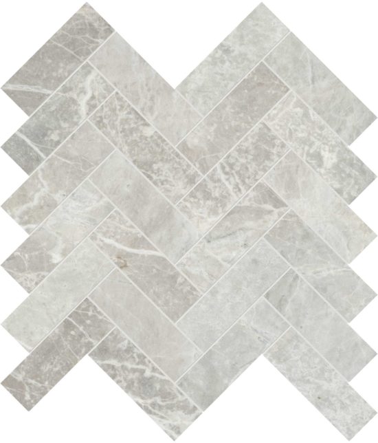 Apollo Argento 1.25x4 Herringbone Mosaic | Alita Tile