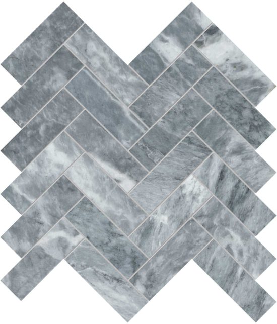 Aqua Intenso 1.25x4 Herringbone Mosaic