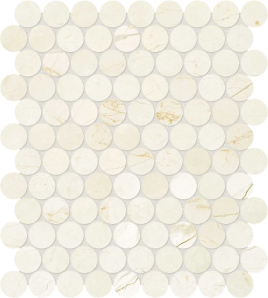 Avorio Crema 1.25 Penny Round Mosaic