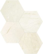 Avorio Crema 6 Hexagon Mosaic | Alita Tile