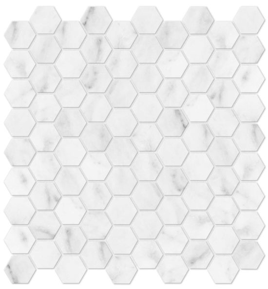 Bianco Venatino 1.25 Honed Hexagon Mosaic | Alita Tile