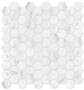 Bianco Venatino 1.25 Polished Hexagon Mosaic | Alita Tile