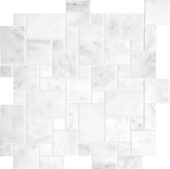 Bianco Venatino Mini Versailles Polished Mosaic | Alita Tile