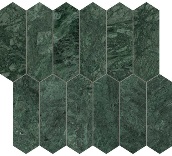 Diosa Verde  2x6 Picket Mosaic