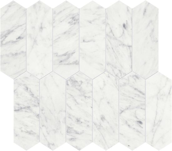 Eterna Bianco 2x6 Polished Picket Mosaic | Alita Tile