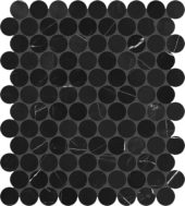 Galaxia Nero 1.25 Penny Round Mosaic | Alita Tile