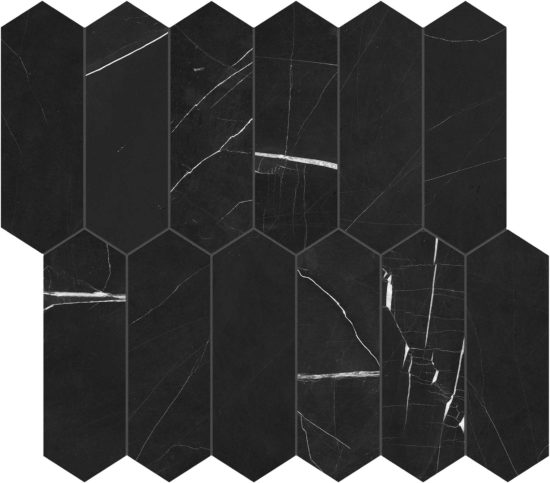 Galaxia Nero 2x6 Picket Mosaic | Alita Tile