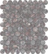 Sereno Burgundy 1.25 Penny Round Mosaic | Alita Tile