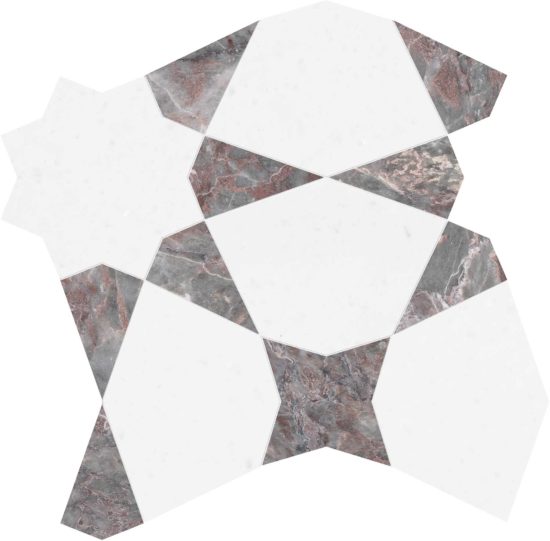Utopio Stellar Burgundy Mosaic | Alita Tile