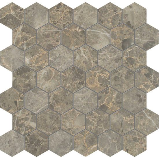 Velutto Ash 2 Hexagon Mosaic | Alita Tile