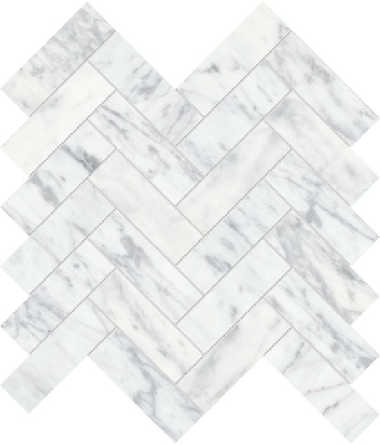 Virtue Bianco 1.25x4 Herringbone Mosaic | Alita Tile
