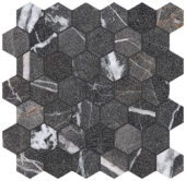Royal Stoneworks 2" Regal Black Vein Hex | Alita Tile