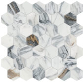 Royal Stoneworks 2" Regal White Vein Hex | Alita Tile