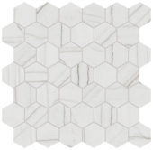 Royal Stoneworks 2" Tuscan White Vein Hex | Alita Tile