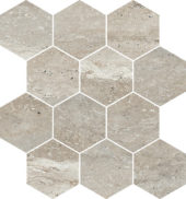 Saturnia 3x3 Hex Silver Matte | Alita Tile