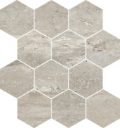 Saturnia 3x3 Hex Silver Matte | Alita Tile