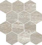 Saturnia 3x3 Hex Silver Matte | Alita Tile
