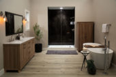 Black Ice Gloss Shower Wall Kit 36x60x94 | Alita Tile