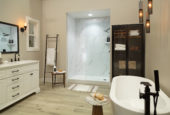 Carrara Marble Gloss Shower Wall Kit 30x60x94 | Alita Tile
