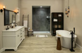 Cracked Slate Gloss Shower Wall Kit 36x60x94 | Alita Tile