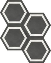 Form 7" Hexagon Frame Graphite | Alita Tile