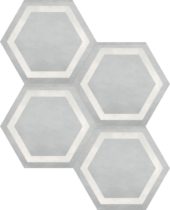 Form 7" Hexagon Frame Ice | Alita Tile
