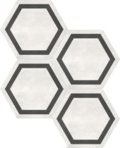 Form 7" Hexagon Frame Ivory | Alita Tile