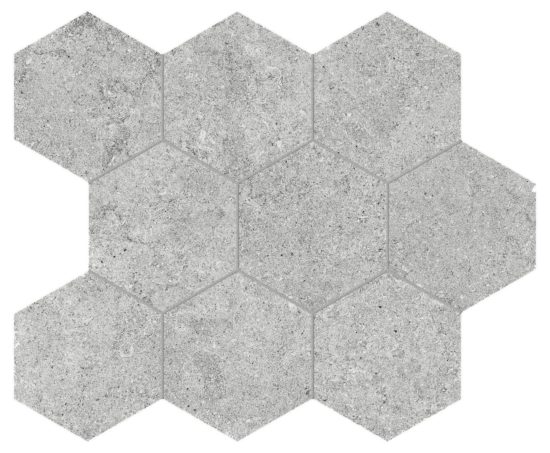 Lithoform 4" Hex Crosscut Twilight | Alita Tile