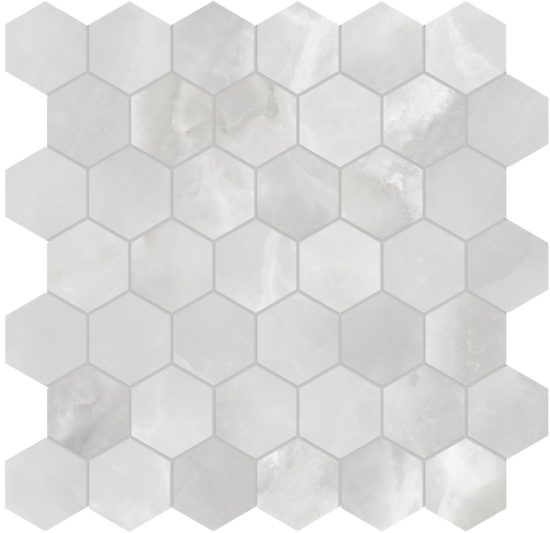 Plata Onyx Crystallo 2 Hexagon Matte | Alita Tile